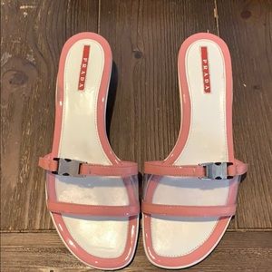 PRADA kitten heel sandals